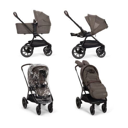 Carucior 2 in 1 Nuna TRIV Lx Chestnut cu set de accesorii pentru toate anotimpurile  - ExclusivMAG.ro