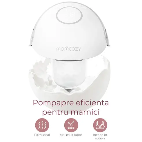 Pompa de san Momcozy Hands-free dubla M6 Rosie - poza 2 - ExclusivMAG.ro
