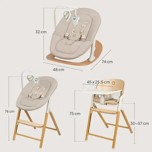 Scaunel multifunctional Lionelo Celia 4 in 1 - Alb/Natural - poza 12 - ExclusivMAG.ro