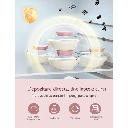 Pompa de san Momcozy Hands-free dubla M9 Red - poza 3 - ExclusivMAG.ro