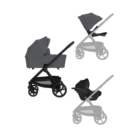 Carucior 3 in 1 Lionelo Carmine - Gri, Culoare: Gri, Model: 3 in 1 - poza 6 - ExclusivMAG.ro