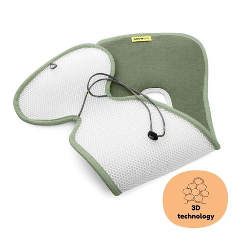 Protectie Antitranspiratie Scaun Auto GR 1 + Bumbac, Organic Moss, Aeromoov, Culoare: Verde inchis - poza 2 - ExclusivMAG.ro
