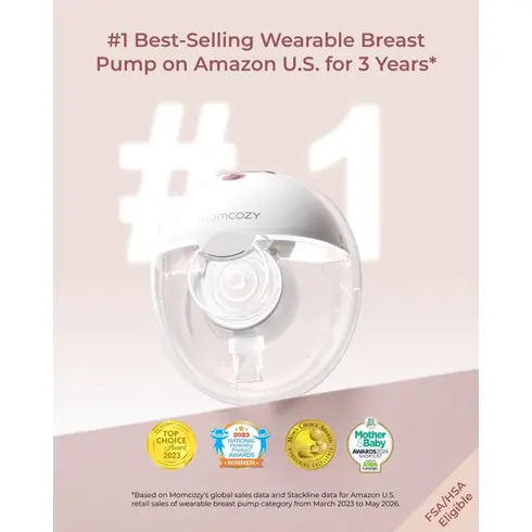 Pompa de san Momcozy Hands-free dubla M5 Smart Red, control prin aplicatie, Culoare: Rosu - poza 2 - ExclusivMAG.ro