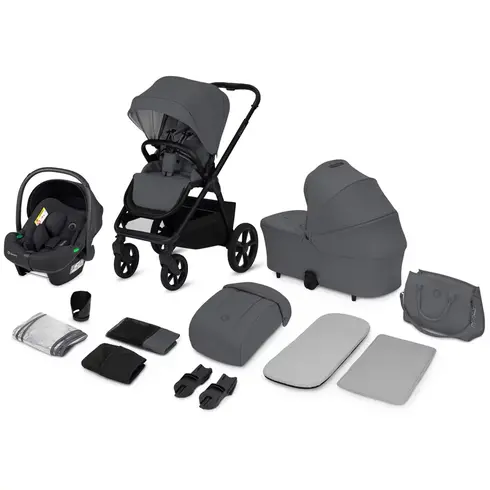 Carucior 3 in 1 Lionelo Carmine - Gri, Culoare: Gri, Model: 3 in 1 - poza 2 - ExclusivMAG.ro