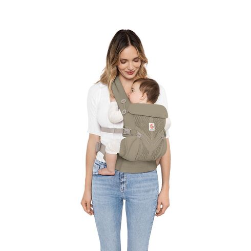 Marsupiu Ergobaby Omni 360, Mesh Soft Olive, Culoare: Verde - poza 4 - ExclusivMAG.ro