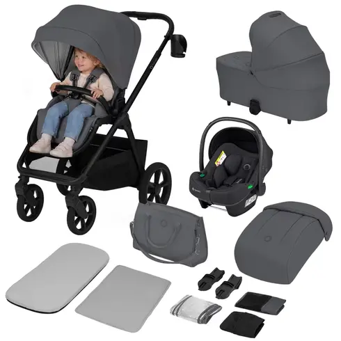 Carucior 3 in 1 Lionelo Carmine - Gri, Culoare: Gri, Model: 3 in 1 - poza 5 - ExclusivMAG.ro