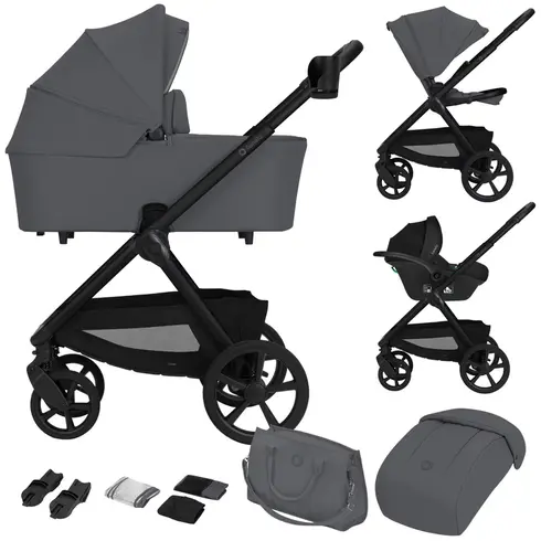 Carucior 3 in 1 Lionelo Carmine - Gri, Culoare: Gri, Model: 3 in 1 - poza 3 - ExclusivMAG.ro