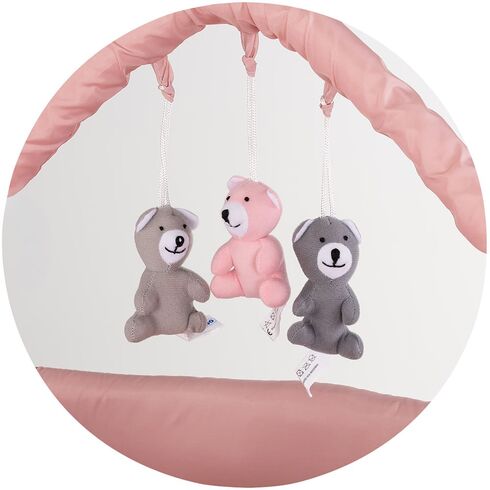 Patut pliabil cu saltea de infasat Chipolino Luna powder pink, Culoare: Roz, Dimensiuni: 120x60 - poza 3 - ExclusivMAG.ro