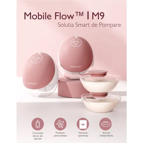 Pompa de san Momcozy Hands-free dubla M9 Red - poza 2 - ExclusivMAG.ro