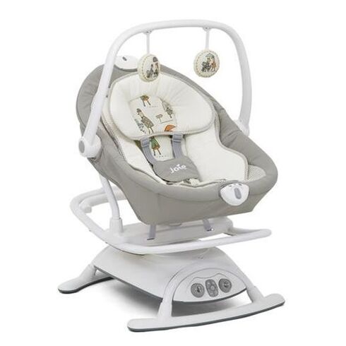 Leagan si balansoar rotativ Joie Sansa 2 in 1 In The Rain, Culoare: Crem
