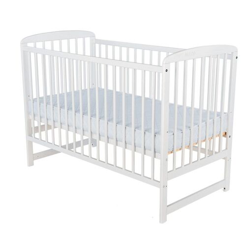Patut din lemn BabyNeeds Ola 120x60 cm, Alb