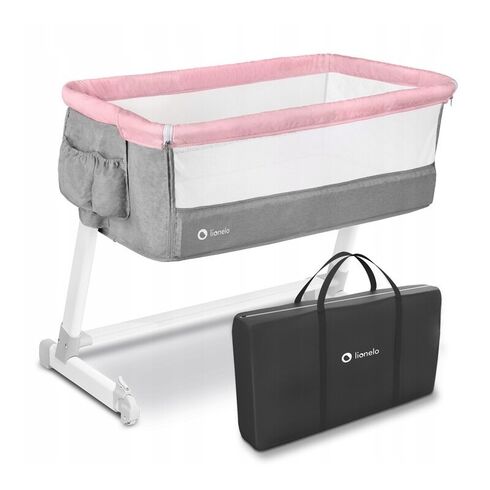 Patut 2 in 1 Co-Sleeper Lionelo Theo, Magnolia, Culoare: Roz