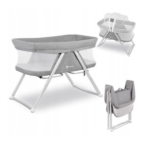 Lionelo - Patut pliant 90x50 cm Vera Grey