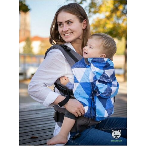 Luna Dream - Marsupiu ajustabil Grow Up Air, Big Blue Triangles