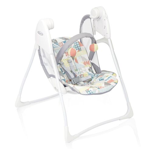Balansoar Graco Baby Delight Patchwork, Culoare: Alb/Gri