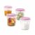 Set 4 Recipiente Plastic 250 ml  Rose Miniland Baby, Culoare: Roz, Cantitate: 250ml