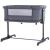 Patut Co-Sleeper si tarc Chipolino Mommy'n Me graphite, Culoare: Gri