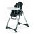Scaun de masa Prima Pappa Zero 3 Follow Me, Hi Tech Licorice, Peg Perego, Culoare: Gri/Negru
