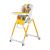 Scaun de masa Prima Pappa Zero, Peg Perego, Follow me Fox&Friends, Culoare: Galben