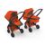 Carucior 2 in 1, Greentom, 100% Ecologic, Black Orange, Culoare: Portocaliu
