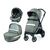 Carucior 3 in 1 Peg Perego Book, Lounge,  0 - 22 kg, City Grey, Gri / Alb, Culoare: Alb/Gri