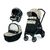 Carucior 3 in 1 Peg Perego Book, Lounge,  0 - 22 kg, Graphic Gold, Negru / Bej, Culoare: Crem
