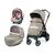 Carucior 3 in 1 Peg Perego Book, Lounge,  0 - 22 kg, Mon Amour, Bej / Roz, Culoare: Roz