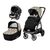 Carucior 3 in 1 Peg Perego Veloce, Lounge,  0 - 22 kg, Graphic Gold, Negru / Bej, Culoare: Crem