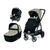 Carucior 3 in 1 Peg Perego Veloce, Primoviaggio SL,  0 - 22 kg, Graphic Gold, Negru / Bej, Culoare: Crem