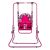 Leagan pentru copii, Top Kids, pentru interior si exterior, Pink Flowers, Culoare: Roz
