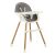 Scaun de masa copii Momi Flovi, Piele ecologica, Dark Grey, Culoare: Gri