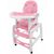 Scaun de masa 3 in 1 Ecotoys HC-223 Roz, Culoare: Roz