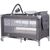 Patut pliabil cu saltea de infasat Chipolino Luna ash grey, Culoare: Gri, Dimensiuni: 120x60
