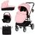 Carucior Chipolino Linea 3 in 1 flamingo, Culoare: Roz, Model: 3 in 1
