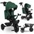 Tricicleta copii, Lionelo, Kori, Scaun reversibil, Rotire 360 grade, Verde, Culoare: Verde