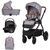 Carucior Chipolino Prestige 3 in 1 cloud grey, Culoare: Gri, Model: 3 in 1
