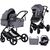Carucior Chipolino Amore 3 in 1 cloud grey, Culoare: Gri, Model: 3 in 1