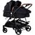 Carucior gemeni Chipolino Duo Smart 2 in 1 blackberry, Culoare: Negru, Model: gemeni