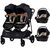 Carucior gemeni Chipolino Duo Smart 3 in 1 blackberry, Culoare: Negru, Model: gemeni