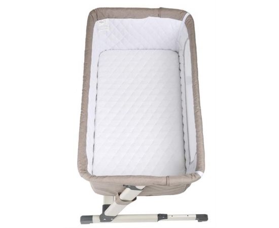 Patut co-sleeper 2 in 1 Together Beige BabyGo, Culoare: Crem, Dimensiuni: 95x65,poza 6