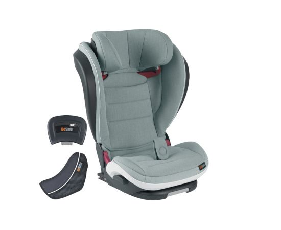 Scaun auto BeSafe iZi Flex Fix i-Size Sea Green Mélange, Culoare: Verde, Grupa: 15-36kg (4 ani - 12 ani)