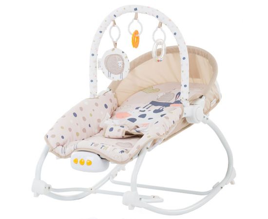 Scaunel balansoar Chipolino Fiesta beige farm, Culoare: Crem