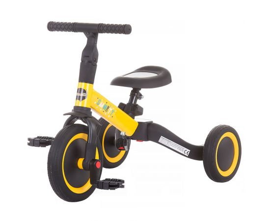 Tricicleta si bicicleta Chipolino Smarty 2 in 1 yellow, Culoare: Galben