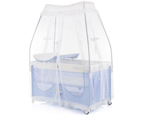 Patut pliabil Chipolino Sahara sky blue, Culoare: Blue,poza 2