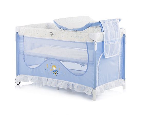 Patut pliabil Chipolino Sahara sky blue, Culoare: Blue,poza 3