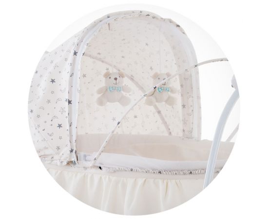 Patut si leagan electric Chipolino Rock-a-bye ivory, Culoare: Crem,poza 6