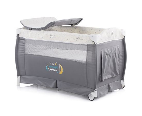 Patut pliabil Chipolino Bella ash, Culoare: Gri, Dimensiuni: 120x60,poza 3