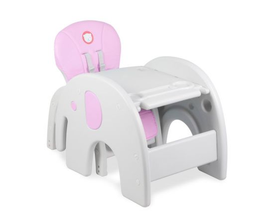 Scaun de masa 2 in 1 Eli Pink - Lionelo