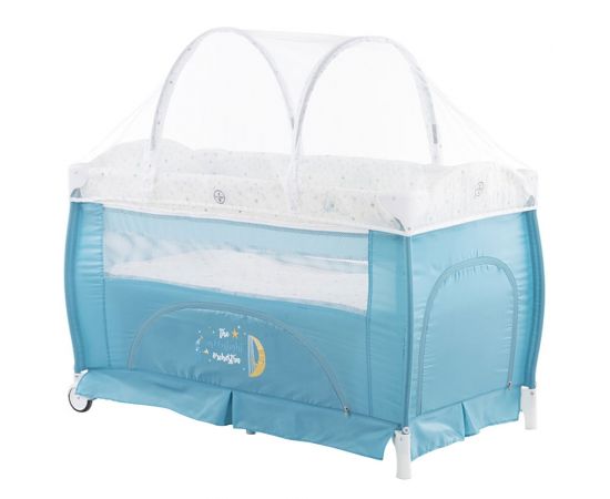 Patut pliabil Chipolino Bella aqua, Culoare: Blue, Dimensiuni: 120x60