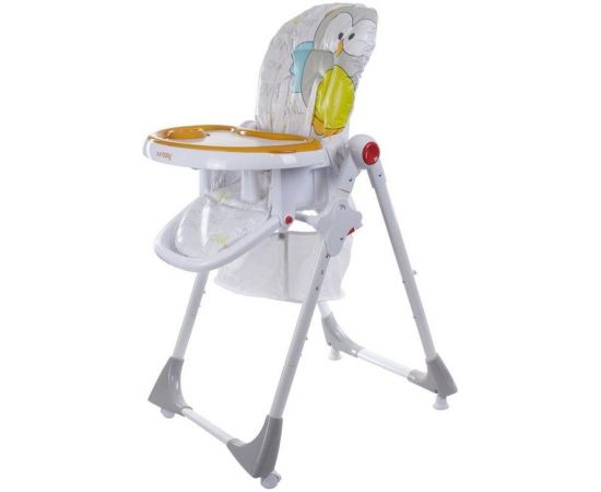 Scaun de masa Comfort Lux Gri/Portocaliu - Sun Baby